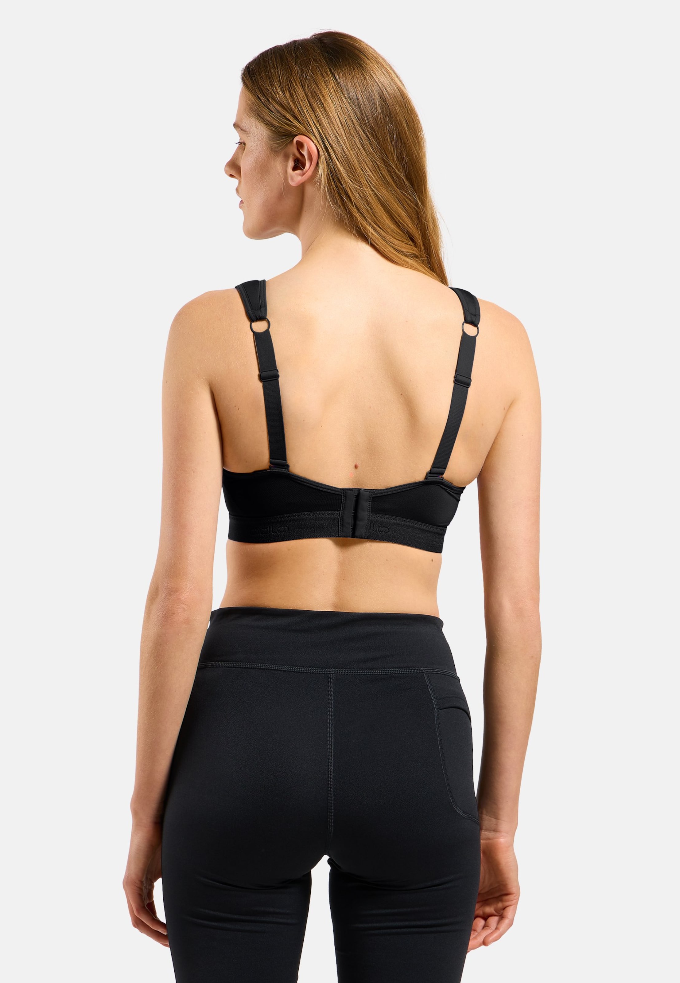 Gepolsterter Damen high Sport-BH in black