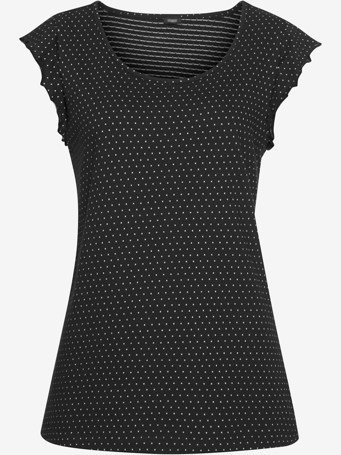 Pyjama court au design noir et blanc