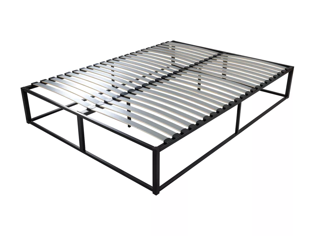 Sommier démontable surélevé KIT27 - 140x190 bois - Gain de place - Solide en métal
