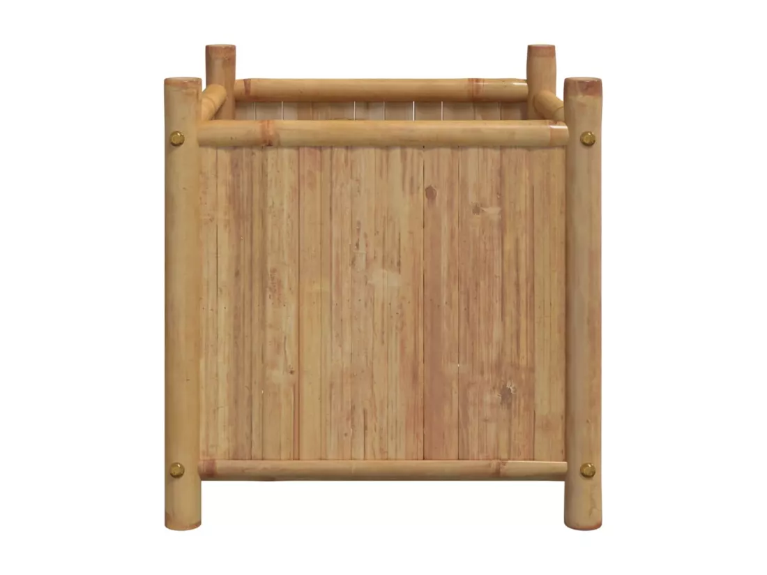 Jardinière bac lit surélevé bambou marron 40 x 40 x 40 cm 02_0037549