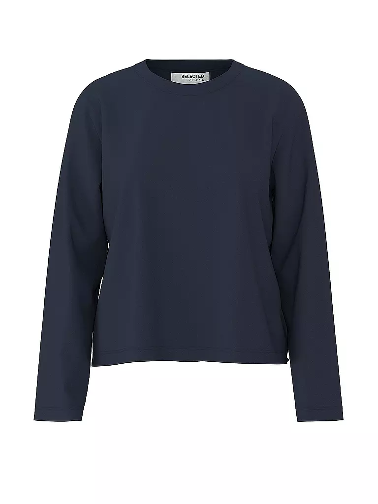 SELECTED FEMME Langarmshirt SLFESSENTIAL dunkelblau