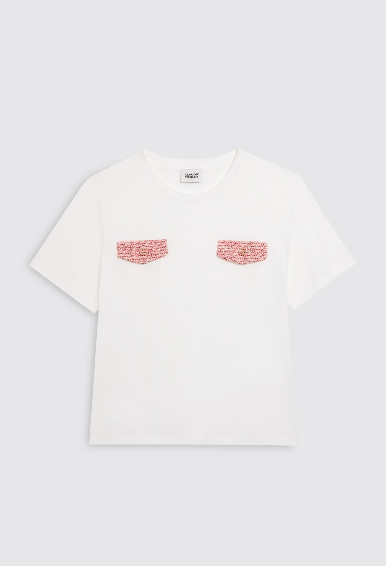 T-shirt ecru poches tweed