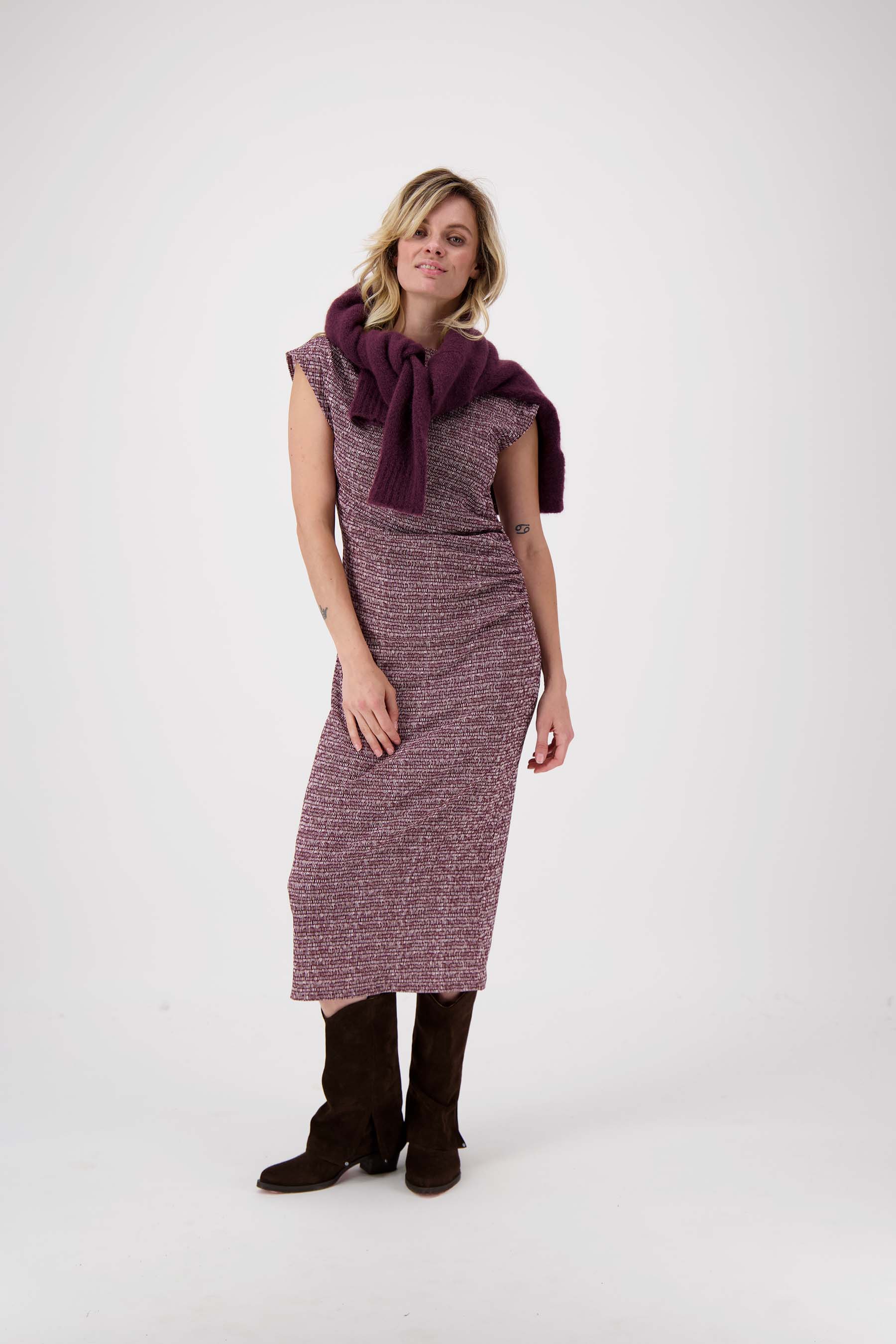 jersey jurk met grafische print