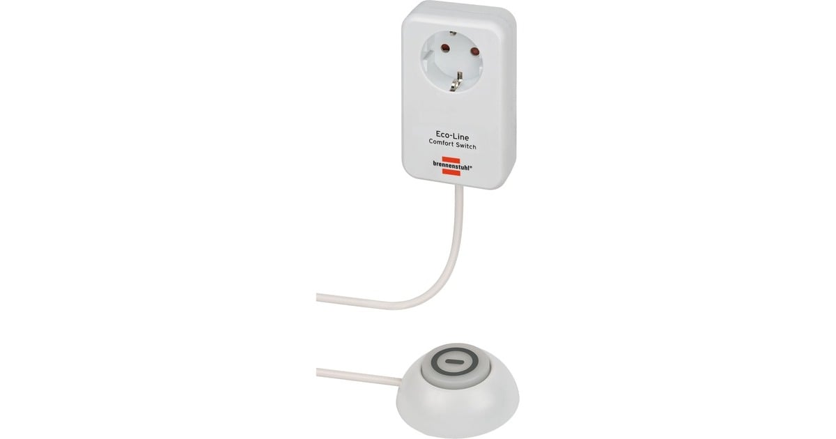 BrennenstuhlEco-Line Comfort Switch adapter stekkerdoos  (Wit)