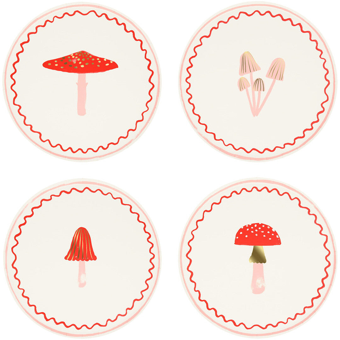 Meri meri bordjes paddenstoelen - small - 8st