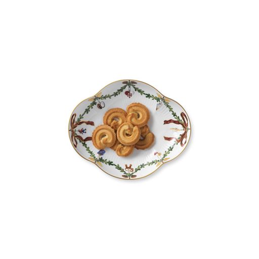 Royal Copenhagen Stjerne Riflet Jul Serveringsfad, 18x22 cm