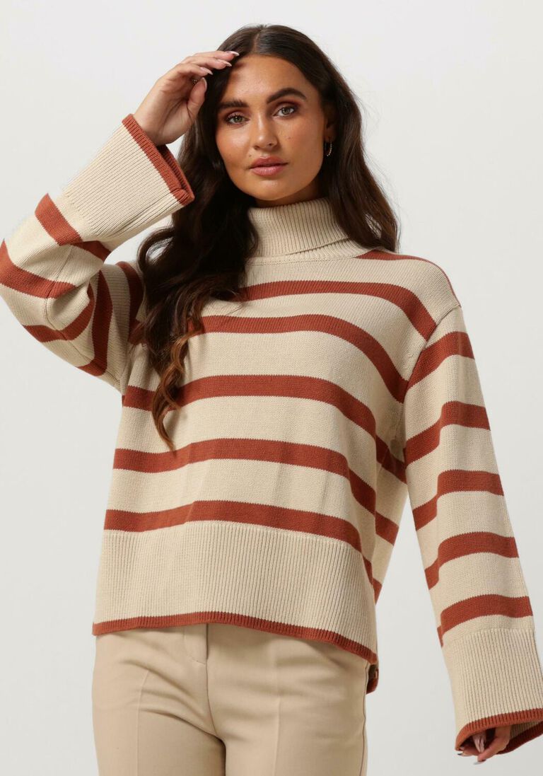 MODSTR\u00D6M creme modstr&ouml;m trui corbinmd stripe t-neck
