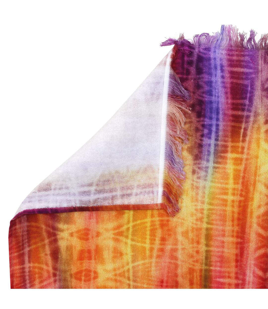 Drap de plage Fouta 100x180 cm coton 270 g/m² BIBIONE Cascade multicolore
