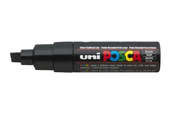 Paintmarker Uni Posca PC-8K black 8mm - (6 stk.)