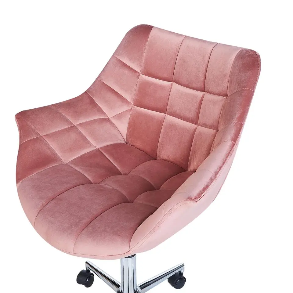 LABELLE - Bureaustoel - Roze - Fluweel