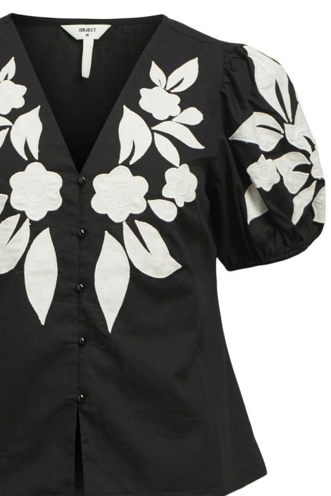 Object zwarte dames blouse
