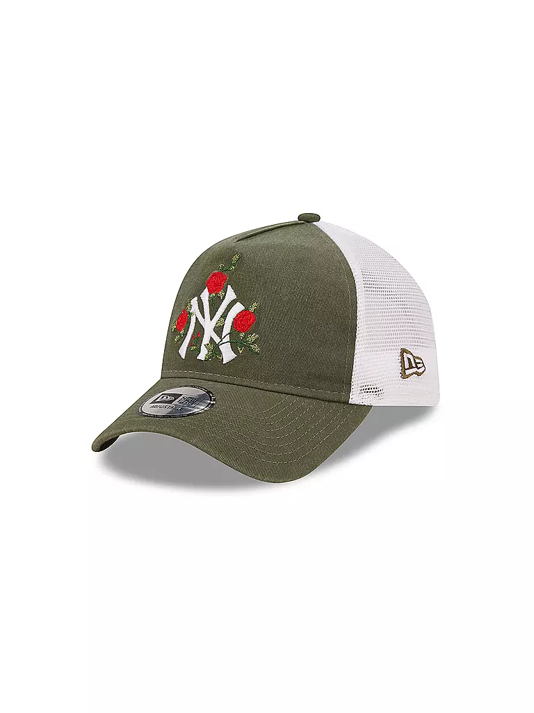 NEW ERA Kappe FLOWER TRUCKER NY olive