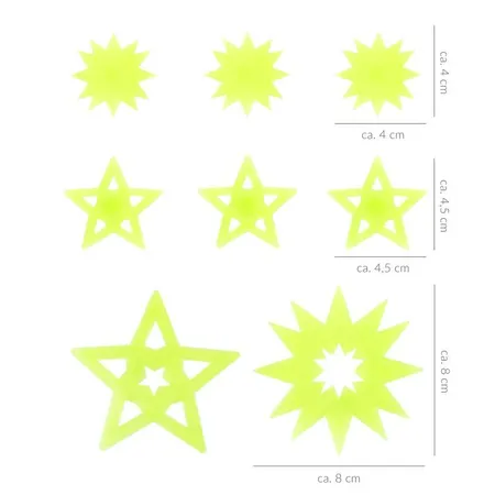 Trendhaus Wichtel Sterne GITD 8er-Set