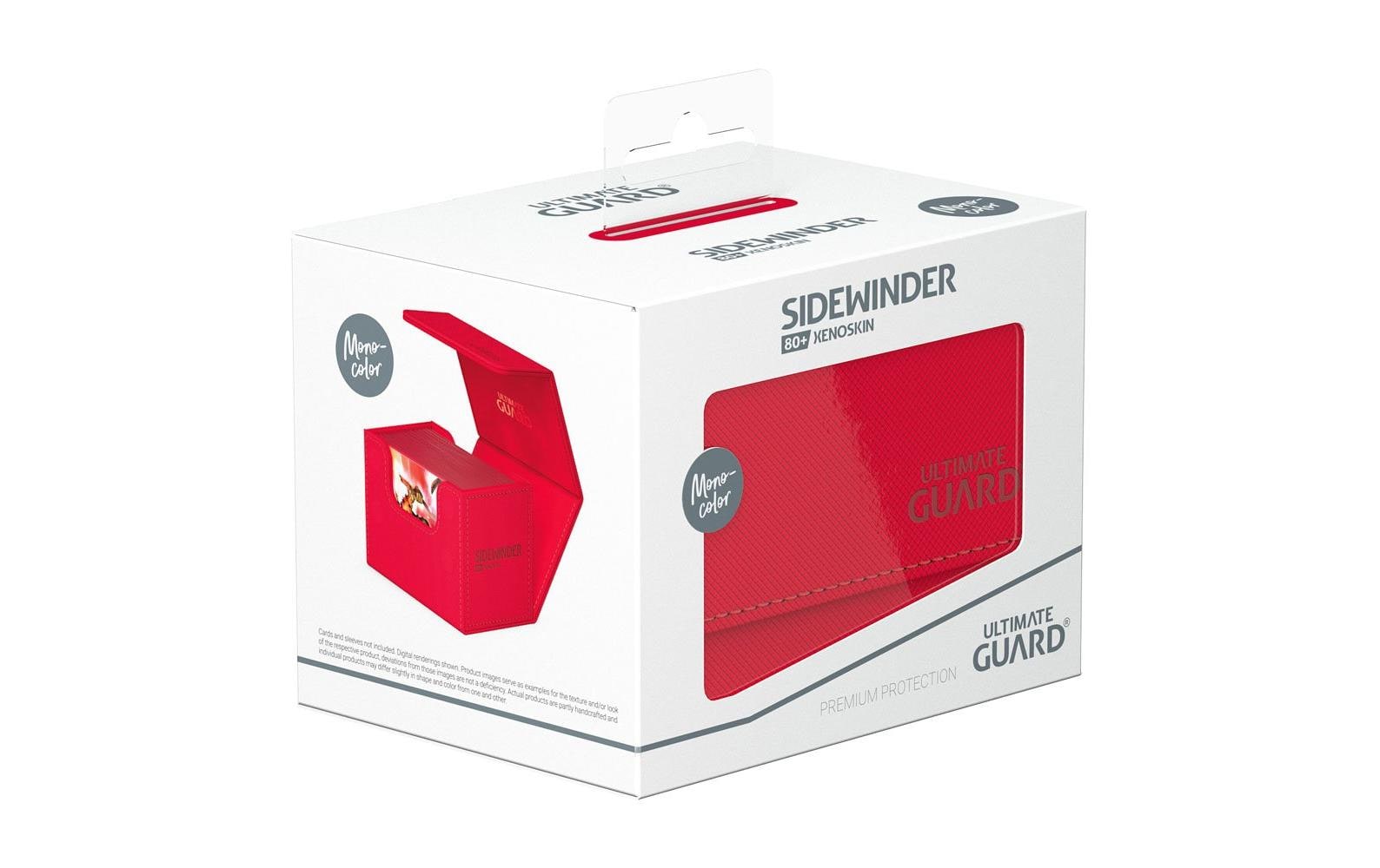 Kartenbox XenoSkin Sidewinder Monocolor 80+ RotHochwertige Box für Sammelkarten in Standardgrösse