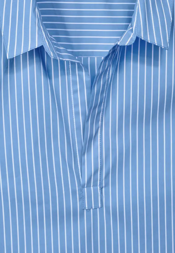 Gestreifte Longbluse - light spring blue