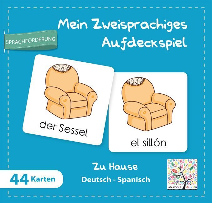 Mein zweisprachiges Aufdeckspiel - Mein zweisprachiges Aufdeckspiel, Zu Hause Deutsch-Spanisch (Kinderspiel)