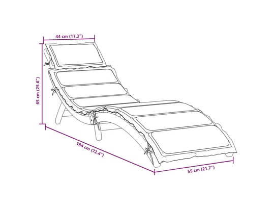 VIDAXL - Bain de soleil Chaise longue avec coussin beige bois d'acacia solide