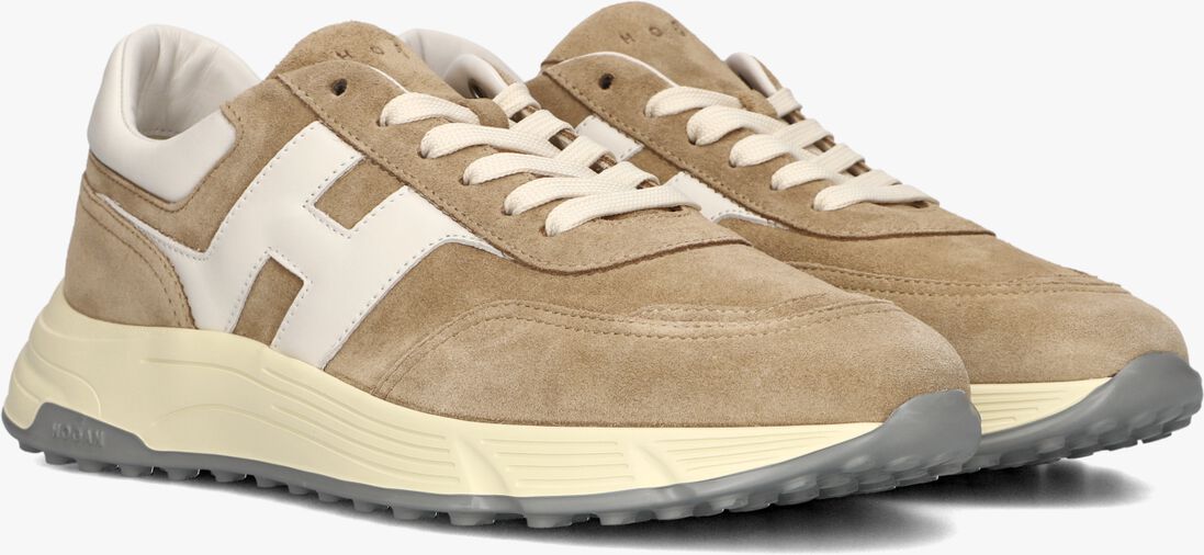 beige hogan lage sneakers hyperlight allacciato h