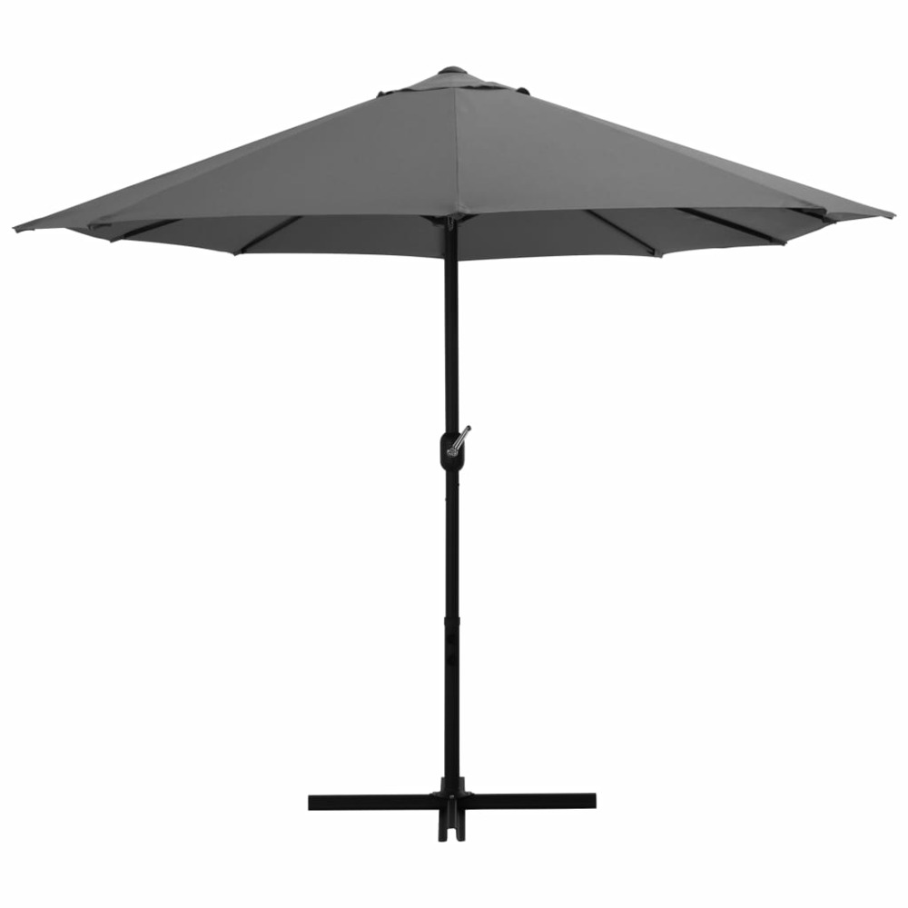 Parasol d'extérieur poteau en aluminium 460 x 270 cm anthracite