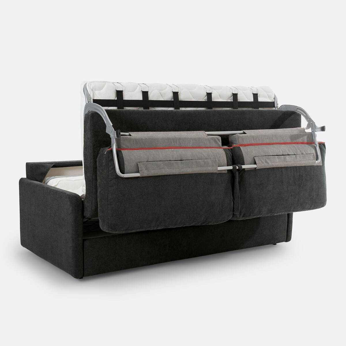 LA REDOUTE INTERIEURS<br>Cama alta, tecido texturizado, Bultex Marta