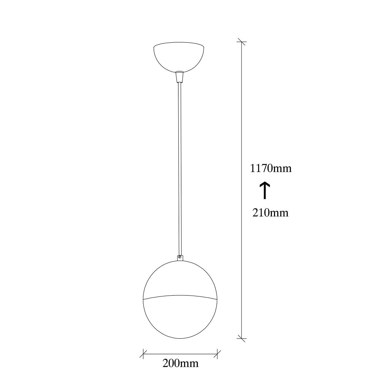 Sheen Suspension Bastos vintage/blanc - 20x20x117 cm