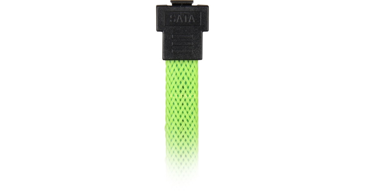 SharkoonSata III 90° sleeve kabel  (Groen, 0,45 meter)