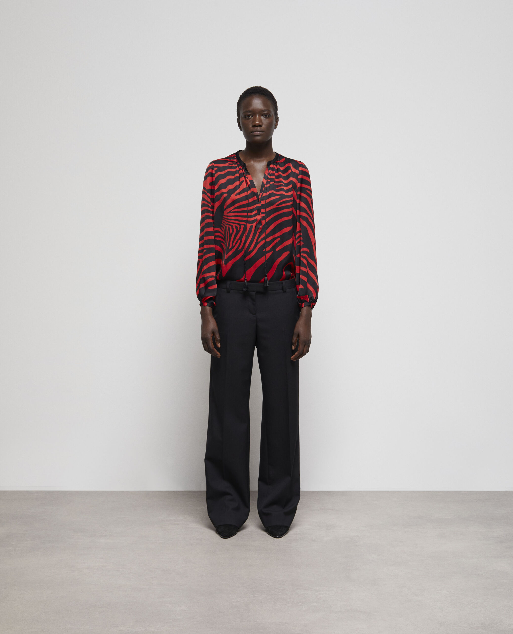 Pantalon en laine noir