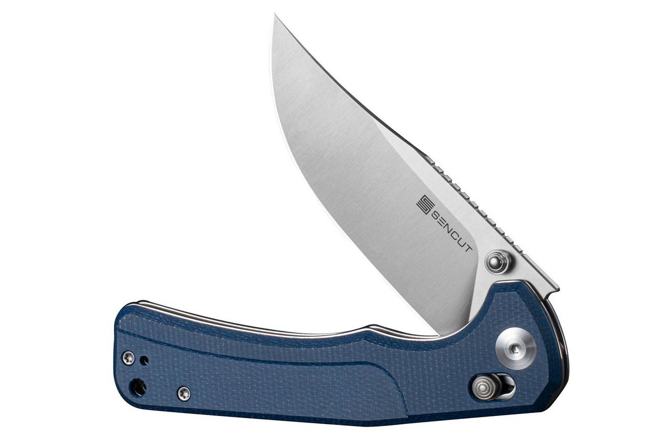 SENCUT Slybolt S25001A-2 Satin 9Cr18MoV, Blue Micarta, zakmes
