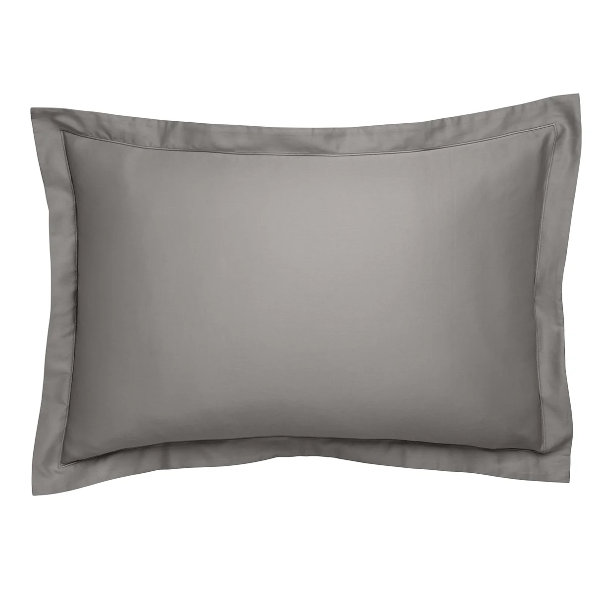 Taie d'oreiller Partition Satin de coton Coloris Gris