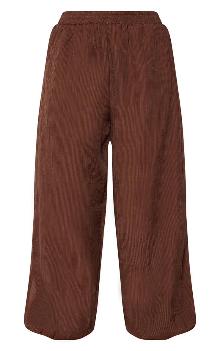 Marron Pantalon Ballon Texturé