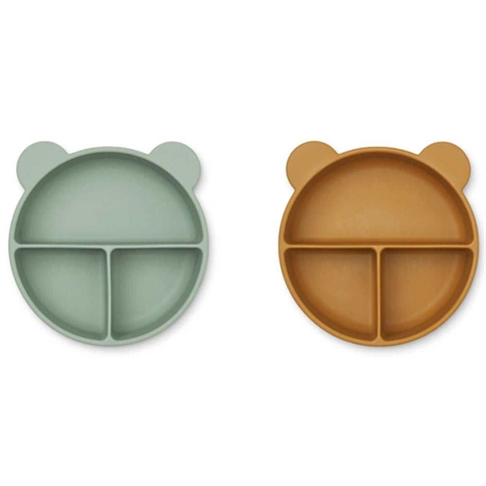 Connie Silicone Opdelte Skåle 2-pak Peppermint Golden Caramel Mix