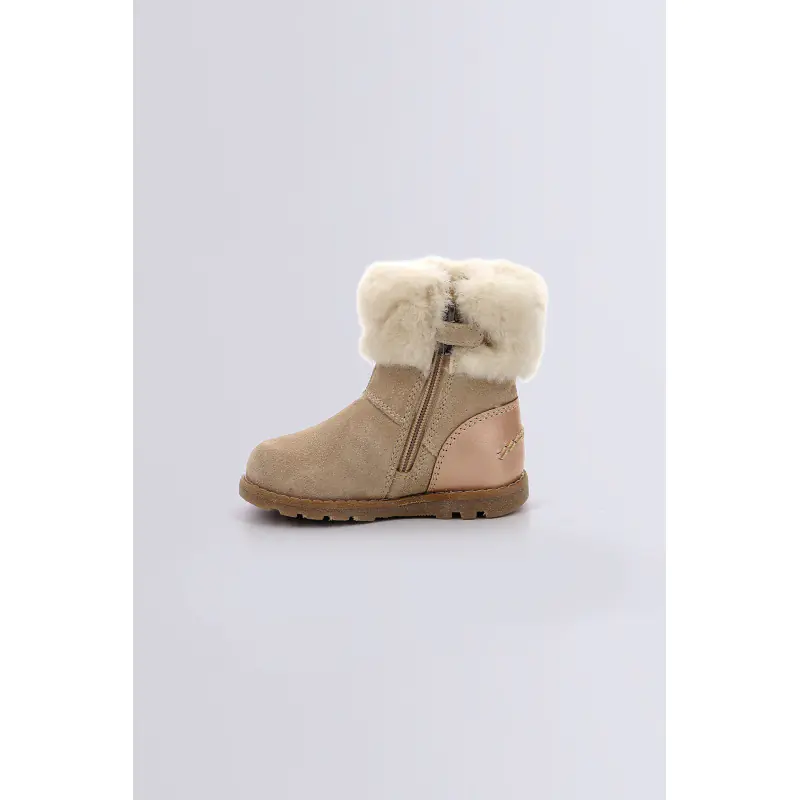 NONOFUR CHAMPAGNE BOOTS Cuir Fille