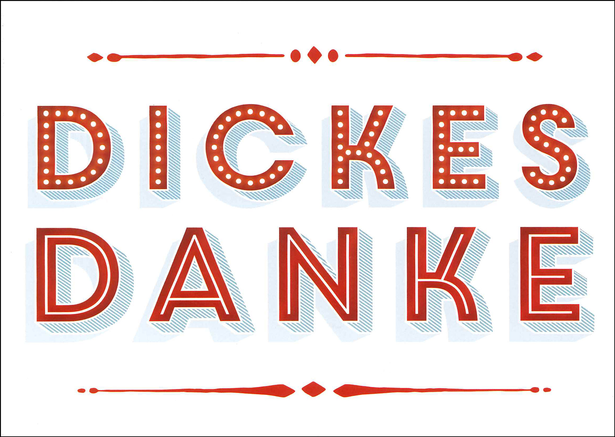 Postkarte 'Dickes Danke' günstig bestellen