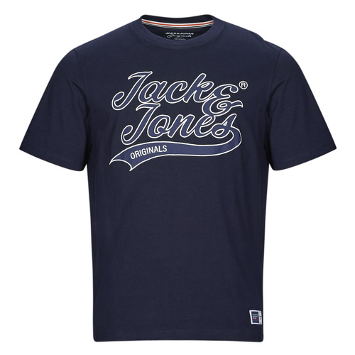 Jack & Jones - JORTREVOR UPSCALE SS TEE CREW NECK - Marine