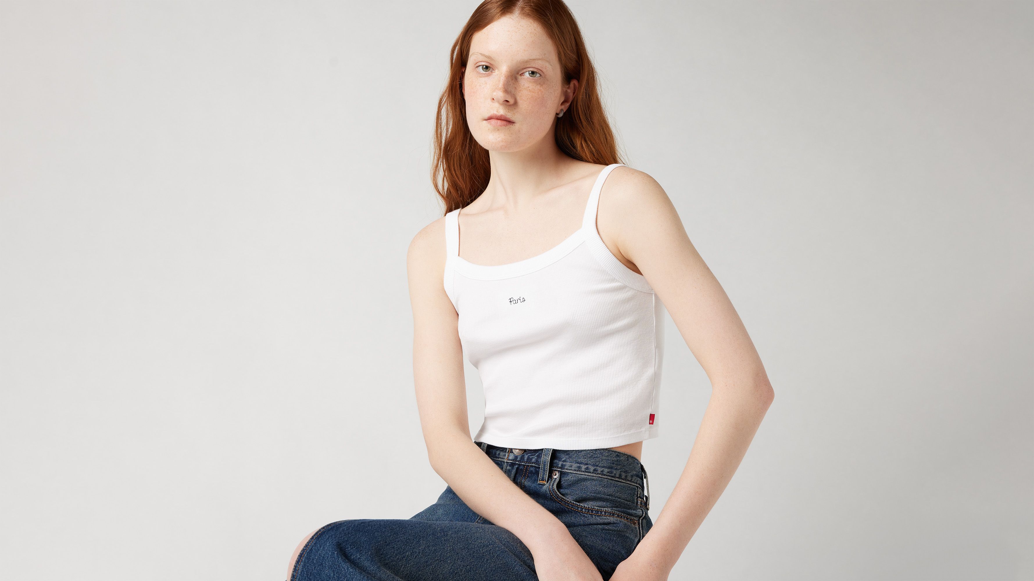 Débardeur graphique sportif Essential - White + - Blanc