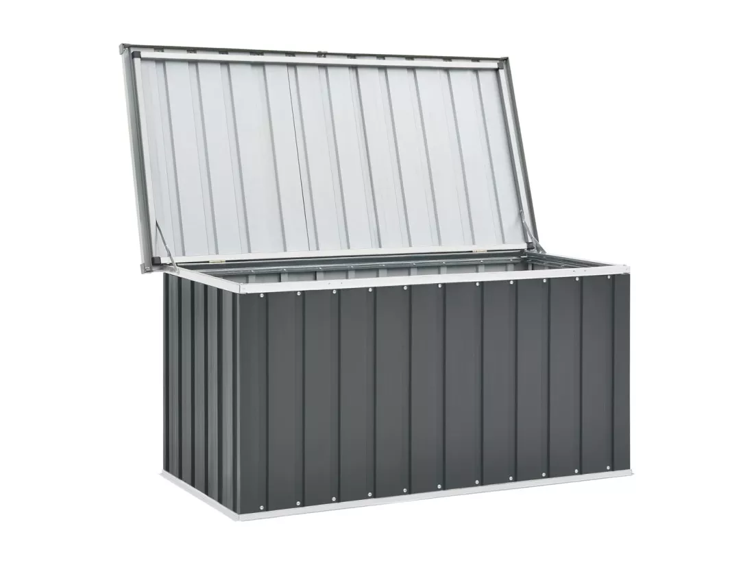Boîte de rangement de jardin Gris 129x67x65 cm