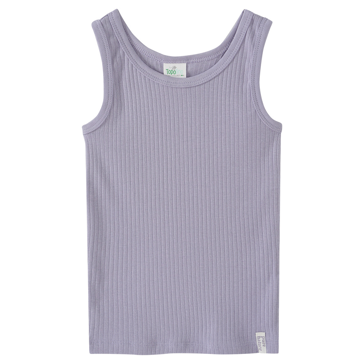 Topolino Pure Collection 2 Jungen Unterhemden mit Rippstruktur cremeweiss / hellblau