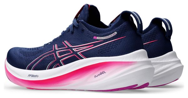 Chaussures Running Asics Gel-Nimbus 26 Bleu/Rose Femme