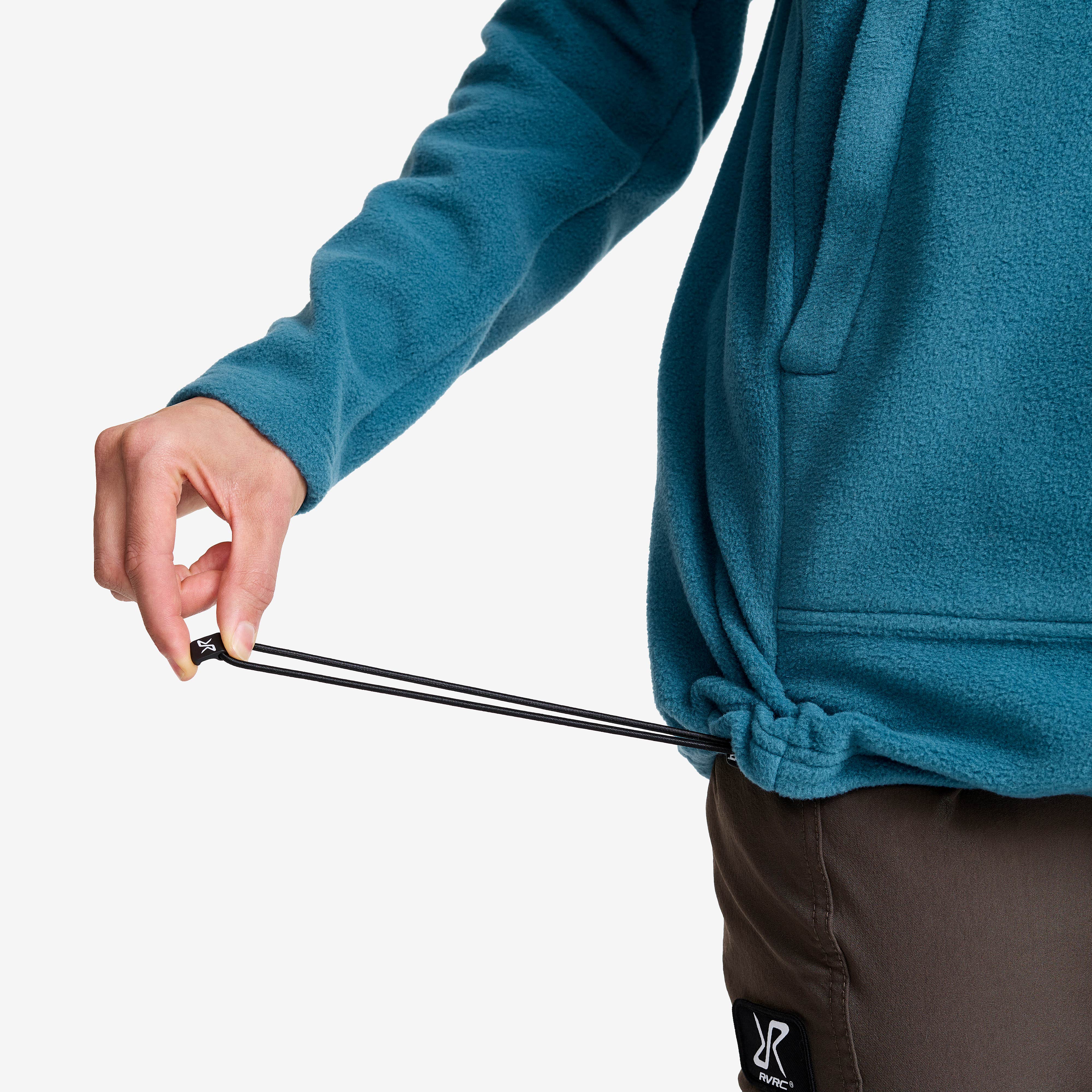 Polar Fleece Hoodie  Dame Blue Ashes