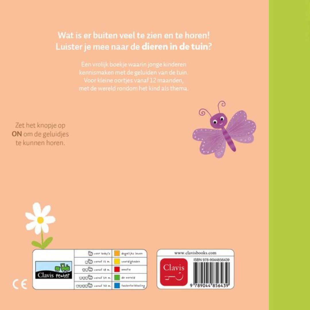 Uitgeverij clavis geluidenboekje de tuin