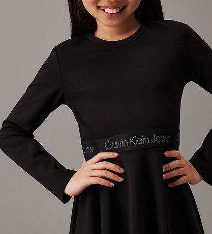 Calvin Klein Kleid - Logoband - Schwarz