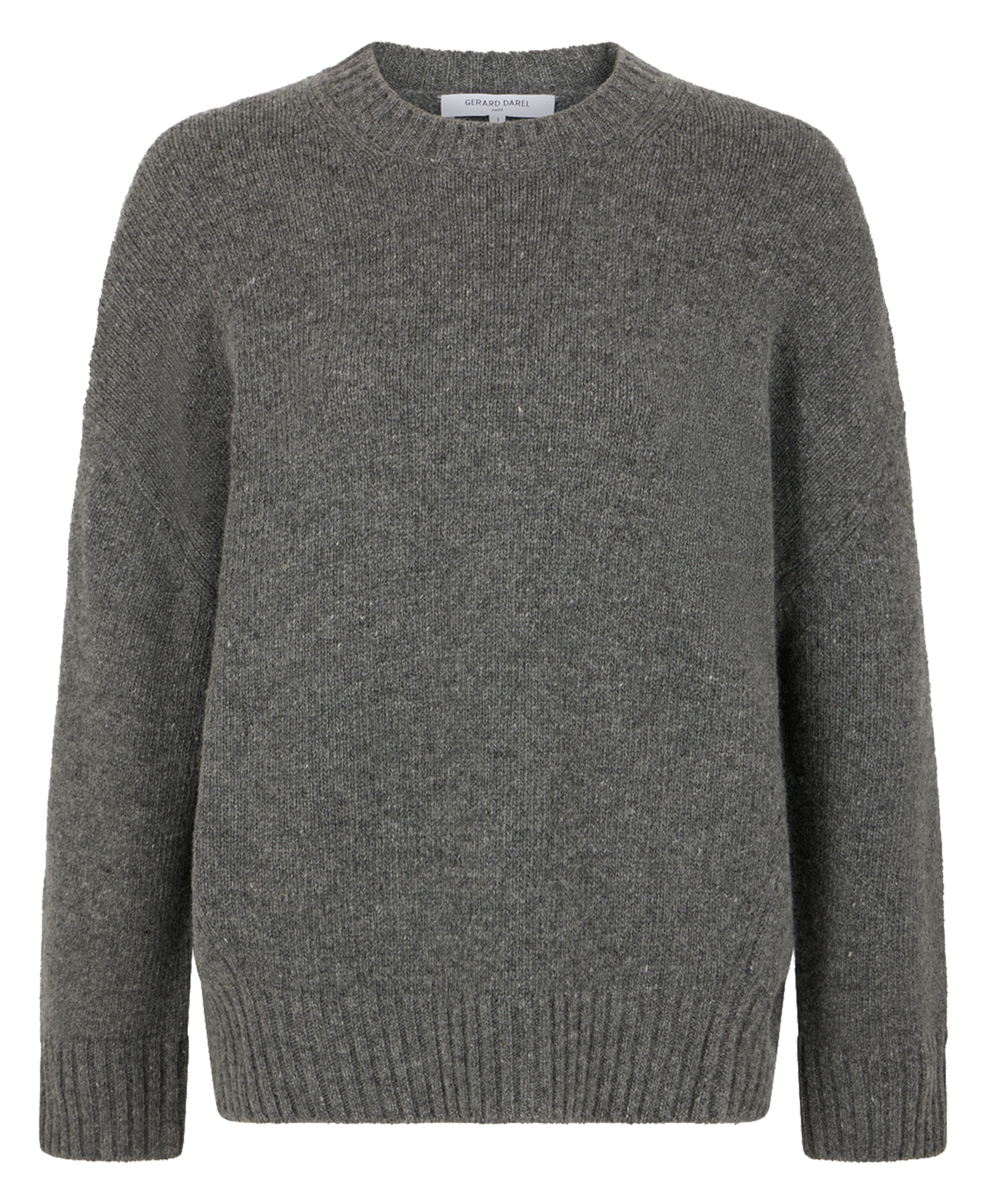 JEANNIC - Pull col rond en laine | Gris