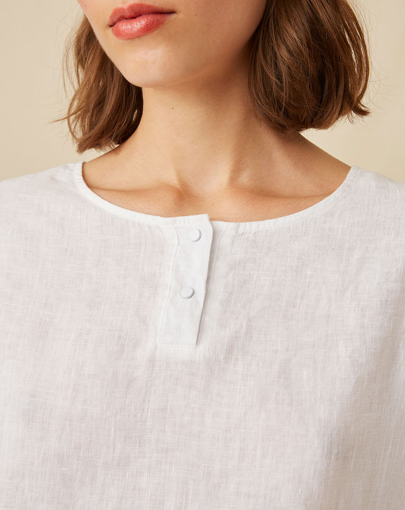 Harris Wilson Blouse 100% Lin Eliona blanche