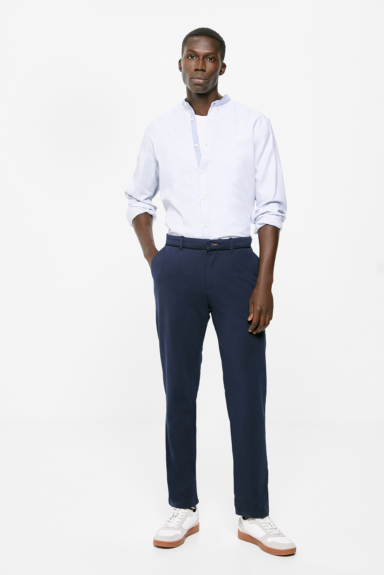Camisa estilo Mao - azul claro