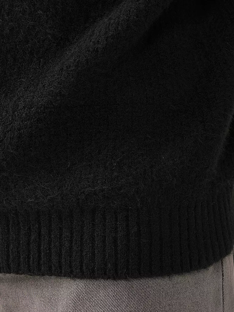 TOMMY JEANS Troyer Pullover schwarz