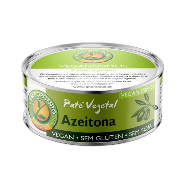Cem Porcento Paté Vegetal Azeitona 125g