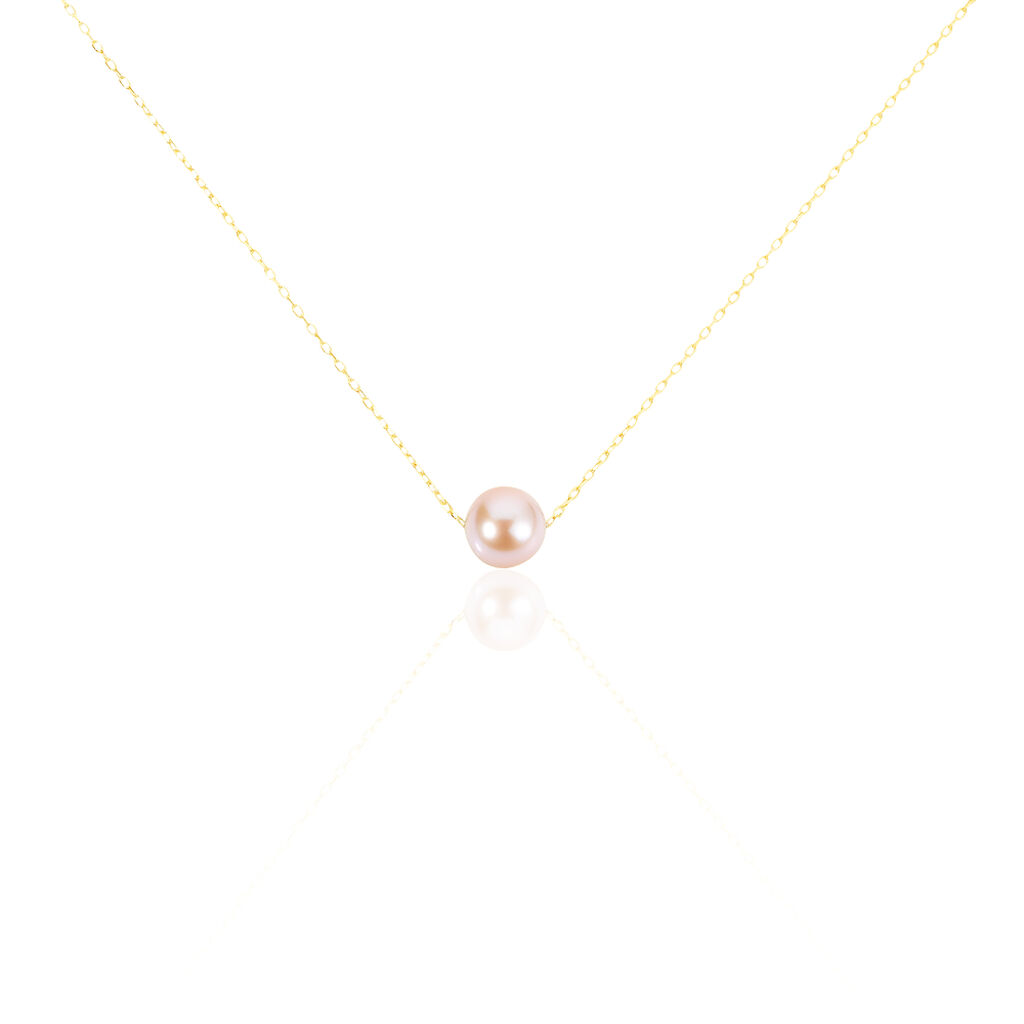 Collier Sissy Or Jaune Perle De Culture