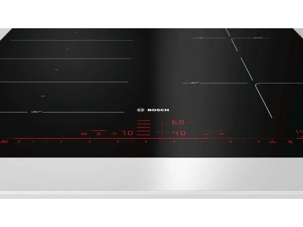 Bosch Serie | 8 PXE601DC1E - Induktions kogeplade - 4 plader - Niche - bredde: 56 cm - dybde: 50 cm - skyl - sort