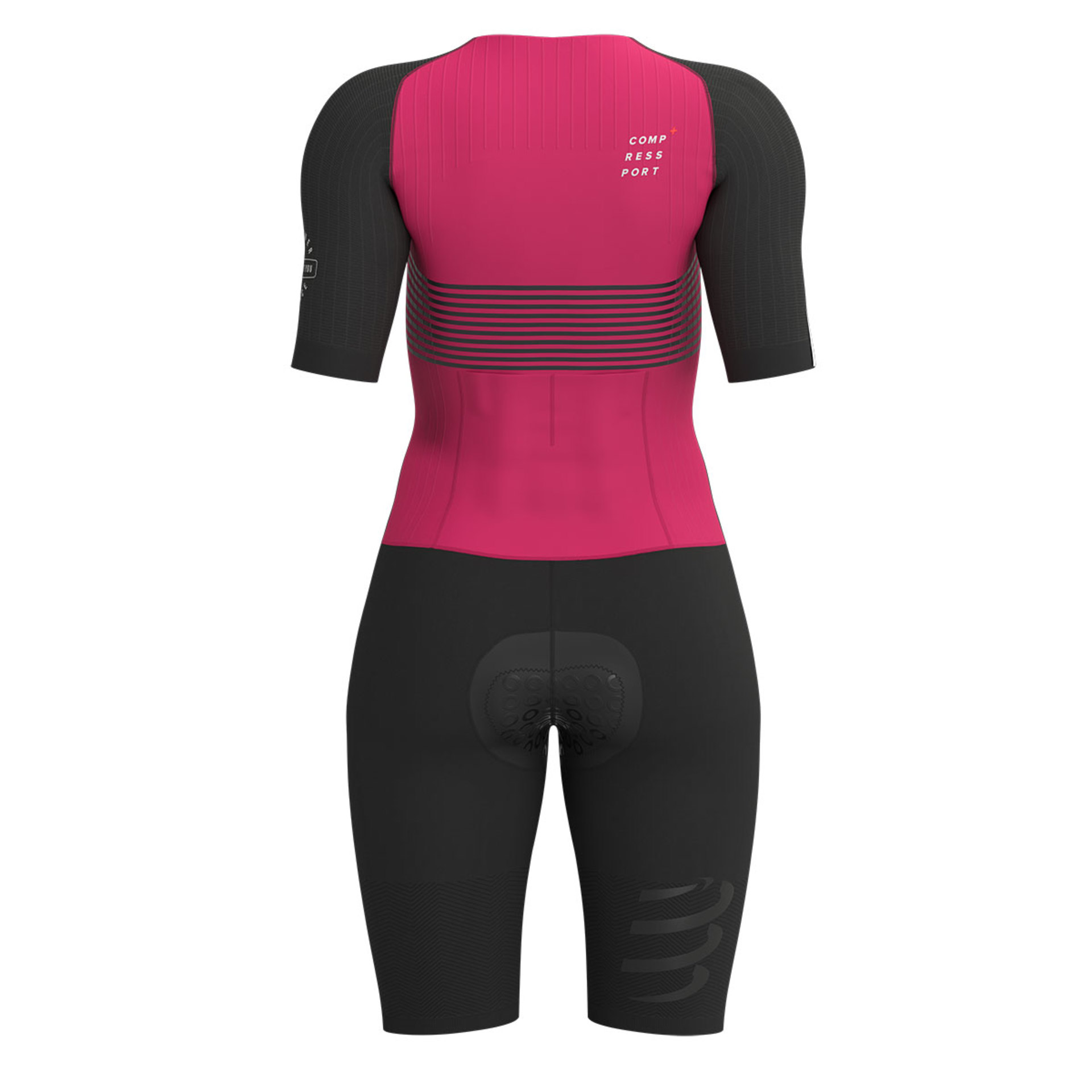 Compressport Aero Trisuit Korte Mouwen Zwart/Rood Dames