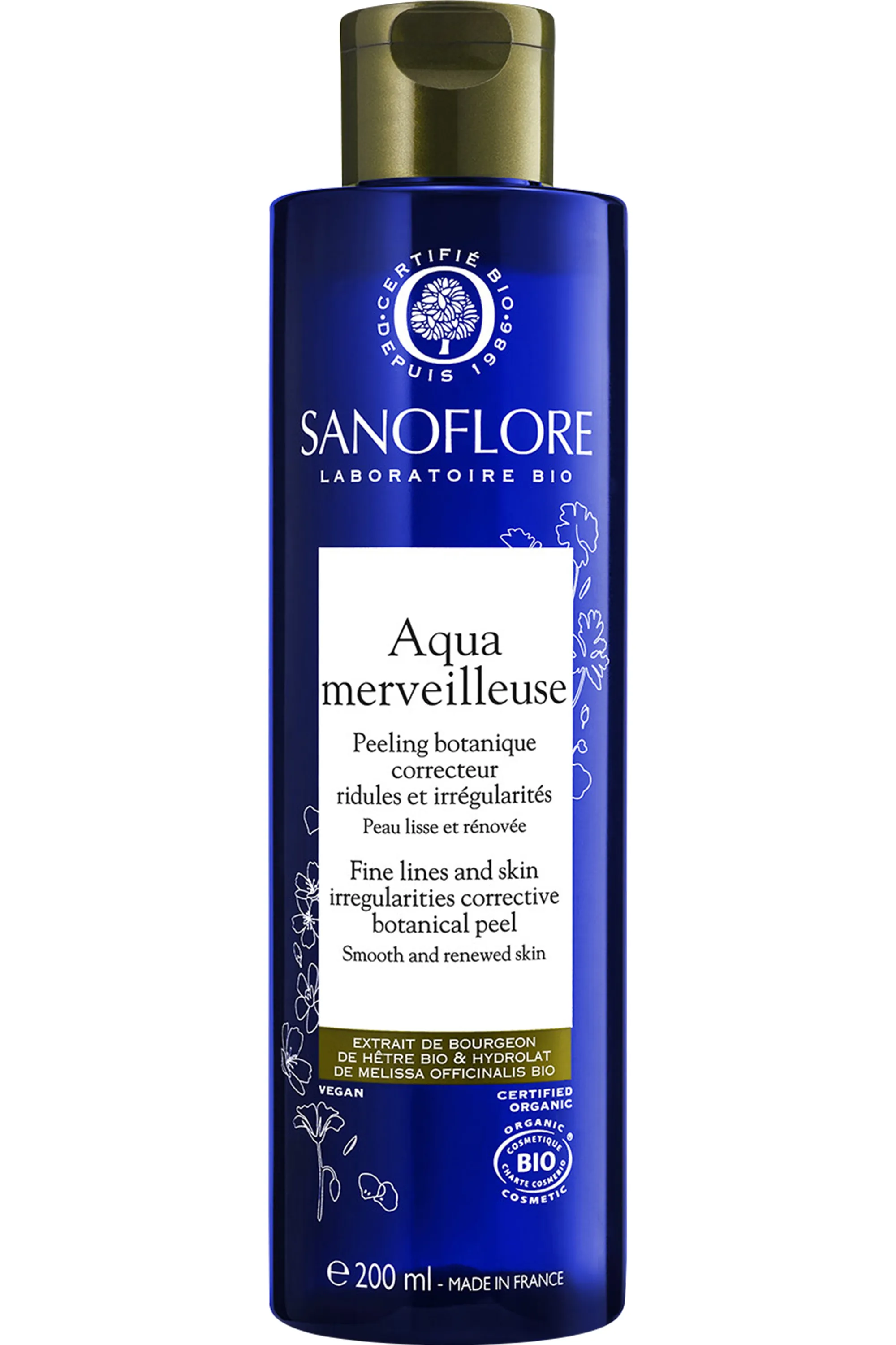 Sanoflore Lotion Peeling botanique régénérant Aqua Merveilleuse-200 ml